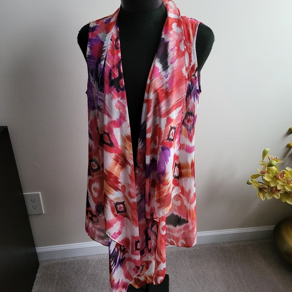 Chico's Vests, set of 2, sz2 ,open front, elegant, lightweight, flowy - Picture 3 of 6